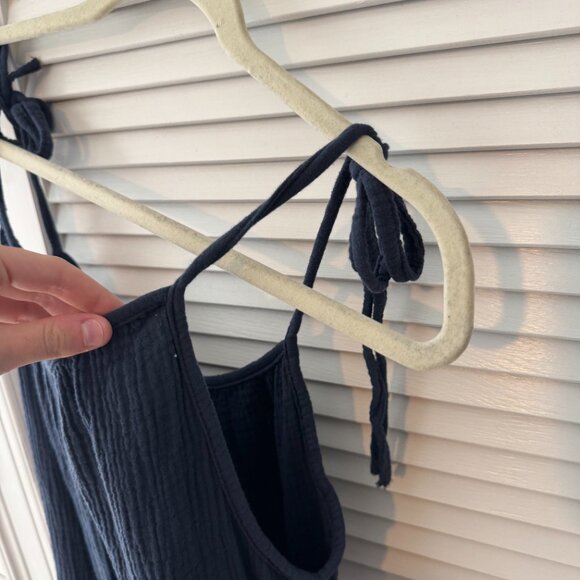 Navy Blue 100% cotton Romper - Picture 5 of 5